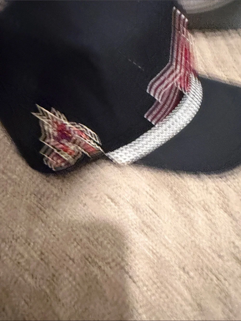 47 Brand Arizona Black Hat with Red Script and White Rope